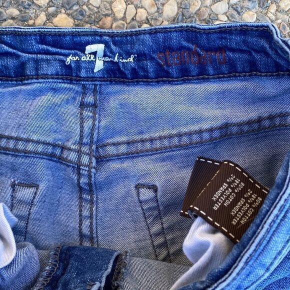 7 for all man kind standard fit light blue jeans - Picture 2 of 6